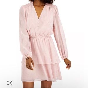I.N.C pink long sleeve midi dress